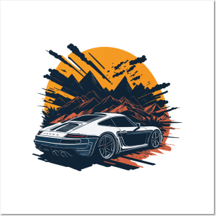 Porsche Carrera GT Vintage Car Posters and Art